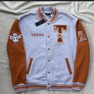 OVO x NCAA Texas Longhorns Fleece
Varsity Jacket  

bleach stain on the back